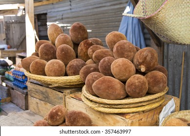 Malagasy baobab fruit in a food market