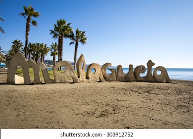 Malagueta Beach In Malaga, Andalusia