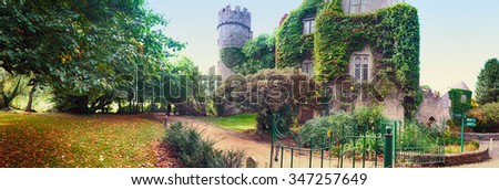 Malahide castle near Dublin by autumn
