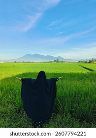 Malang, East Java Indonesia, 5th April 2025, enjoying fresh air