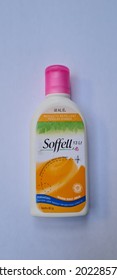 Malang, Indonesia - August 12, 2021: Mosquito Repellent Lotion With The Trademark Soffell That Can Protect The Skin From Mosquito Bites At Night