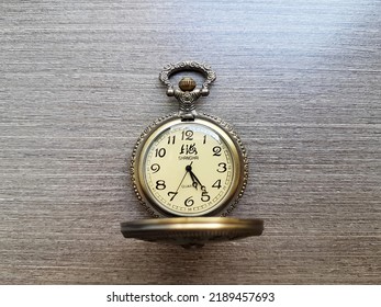 Malang, Indonesia, August 2022 : An Antique Alloy Pocket Watch Is A Timeless Luxury And Classic.