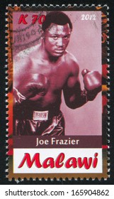 Malawi - CIRCA 2012: Stamp Printed By Malawi, Shows Joe Frazier, Circa 2012