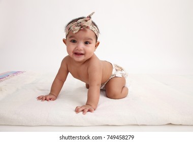 Malay Baby Girl In The Crawling Position