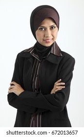 Malay Business Woman Looking At The Camera With Confidence