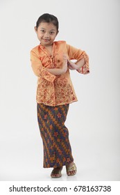 Malay Girl In Traditional Costume