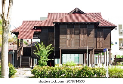 Malay Traditional House In City With Blurred Background