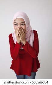 Malay Woman With Surprised Expression