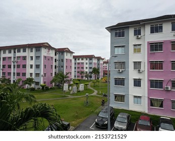 Malaysia, 5 May 2022: An Area Of ​​apartment Houses Inhabited By Various Religions And Races.