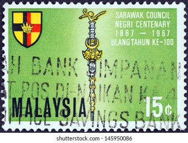 MALAYSIA - CIRCA 1967: A Stamp Printed In Malaysia From The 