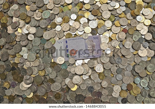 Malaysia Currency Malaysian Ringgit Banknotes Coins Stock Photo 