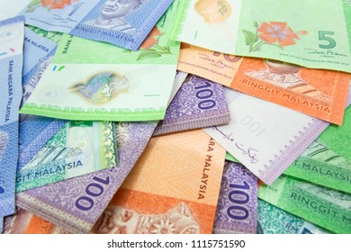 Malaysia Currency (MYR): Stack of Ringgit Malaysia bank note