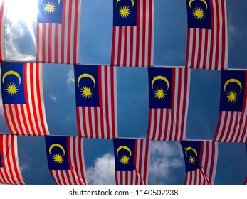 Malaysia Flag Blue Sky Background Stock Photo 1140502238 | Shutterstock