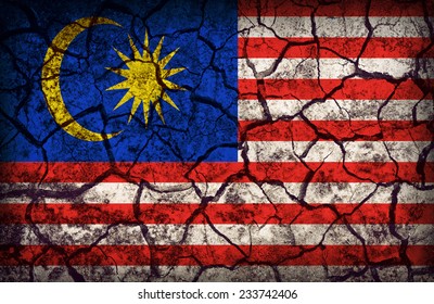 Malaysia Flag Pattern On Crack Soil Stock Photo 233742406 | Shutterstock