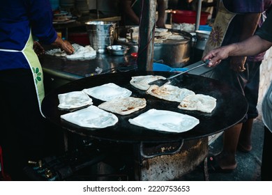 Malaysia Local Hawkers Selling Roti Canai.