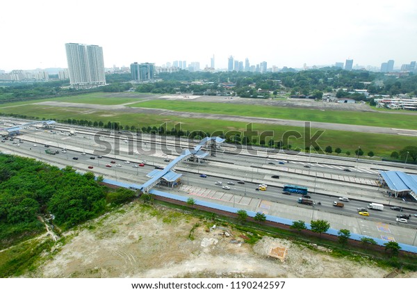 \
MALAYSIA: Scenery from the\
top of Sungai Besi Road in Kuala Lumpur City Center on August 15,\
2017