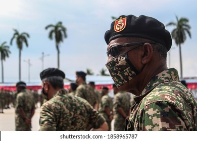 Malaysian Armed Forces Staff Wearing A Face Mask During Pandemic Covid-19 In Port Dickson, Negeri Sembilan, Malaysia On September 25, 2020