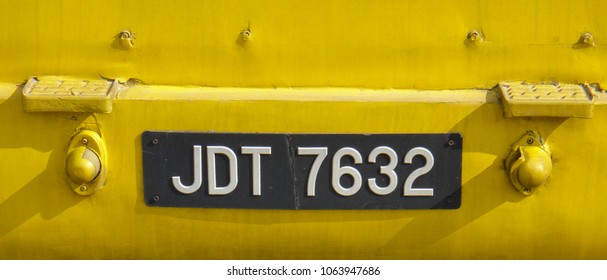 Malaysian Bus Vehicle Registration Plate