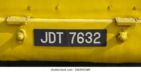 Malaysian Bus Vehicle Registration Plate