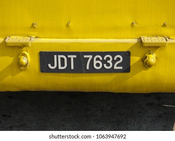 Malaysian Bus Vehicle Registration Plate