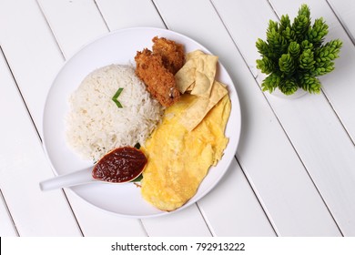 Malaysian Traditional Food. Nasi Lemak Kukus