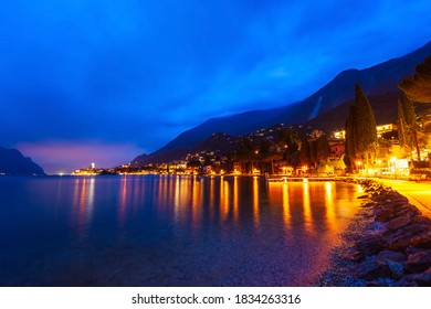 Malcesine old town on the shore of Lake Garda in Verona province, Italy - Shutterstock ID 1834263316