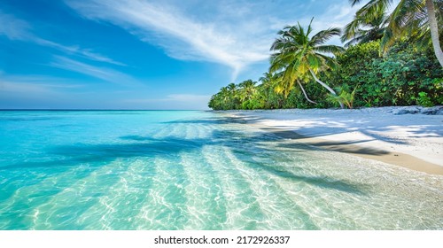 Maldives Islands Ocean Tropical Beach Stock Photo 2172926337 | Shutterstock