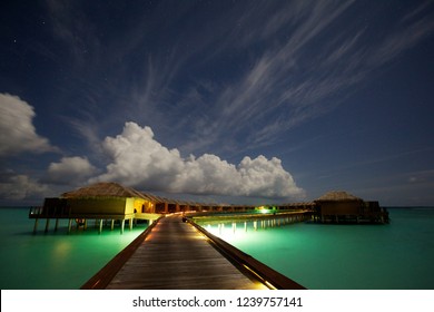 Maldives Water House Night