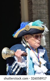 MALDON ESSEX UK 1 August 2015: Traditional English Town Crier With Bell