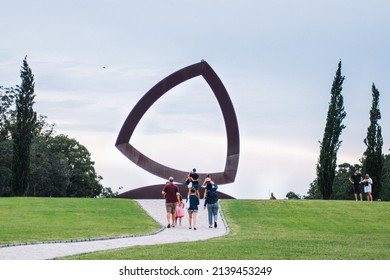 Maldonado, Uruguay - 27 Feb 2022: Field With Works Of Art At The Pablo Atchugarry Museum (MACA)