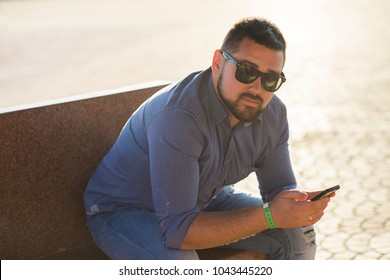 Male 35 Years Old In The City At Sunset