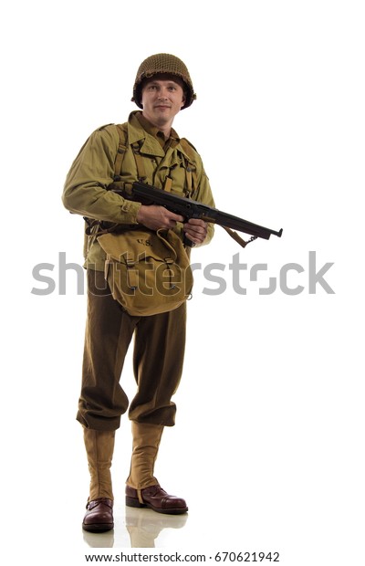 Male Actor Military Uniform American Ranger Stock Photo 670621942 ...