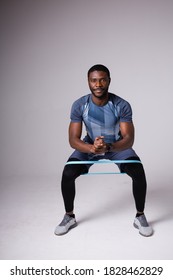 Male African American Athlete Doing Squats Stock Photo 1828462829 ...