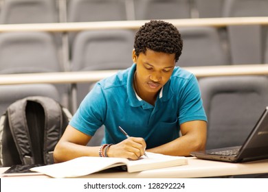 Male African College Student In Lecture Room