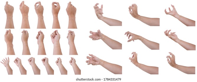 Group Male Asian Hand Gestures Isolated Stock Photo 1553352149 ...