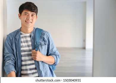 Male Asian Student At The University