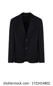 Male Blazer On Isolated Background, Men's Black Jacket