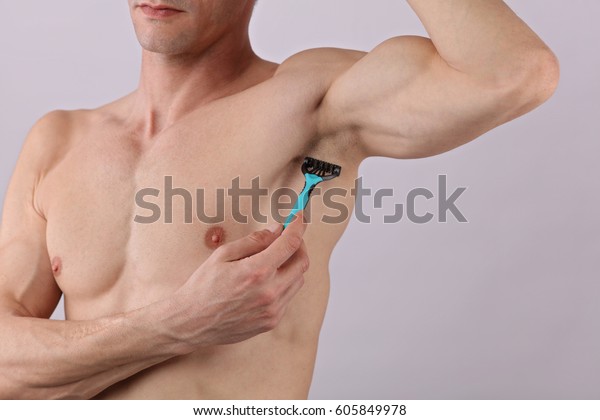Male Body Hair Removal Attractive Muscular Stock Photo Edit Now