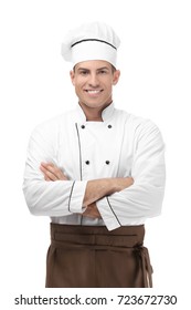 Male Chef On White Background