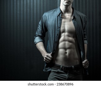 Male Chest And Mid-Section Physique