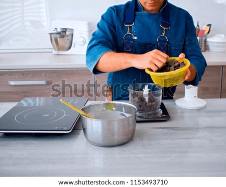 male cooks in the kitchen