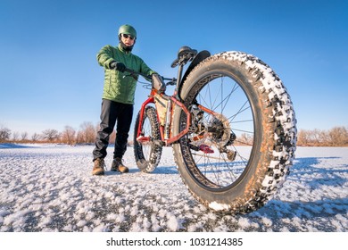 fat man on mountain bike