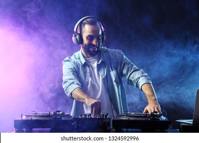 Male Dj Playing Music Club Stock Photo 1324592996 | Shutterstock