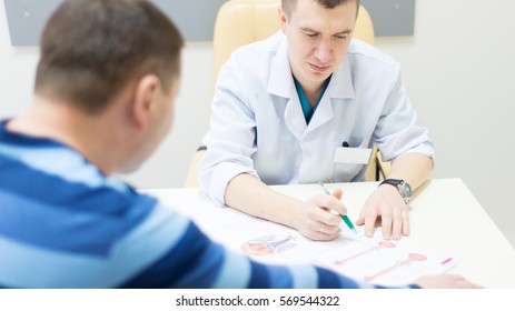 male doctor with male patient.