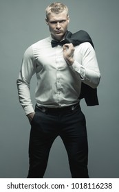 hot man in tuxedo