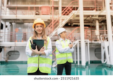 Male and female engineers oversee the work and play a key role in developing advanced energy solutions for nuclear power plants, shaping business practices and advancing the industry. - Powered by Shutterstock