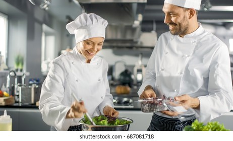 Male Female Famous Chefs Team Prepare Stock Photo 687081727 | Shutterstock