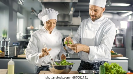 Male Female Famous Chefs Team Prepare Stock Photo 687081727 | Shutterstock