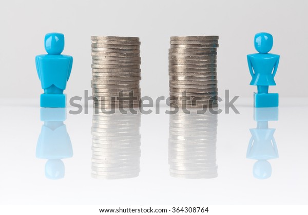 Male Female Figurines Standing Next Equal Foto Stock 364308764 Shutterstock 