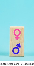Male and female symbols. Pink and blue female and male signs. Ge